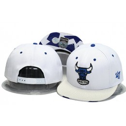 Chicago Bulls White Snapback Hat YS 1 0701