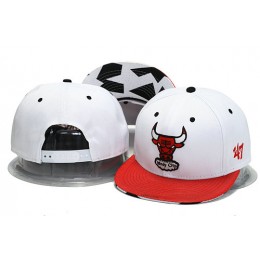 Chicago Bulls White Snapback Hat YS 0701
