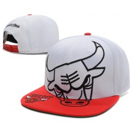 Chicago Bulls White Snapback Hat SD 1