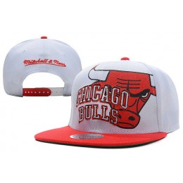Chicago Bulls White Snapback Hat XDF 2