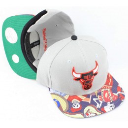 Chicago Bulls Grey Snapback Hat JT 0613