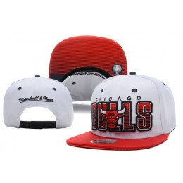 Chicago Bulls White Snapback Hat XDF 0721