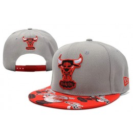 Chicago Bulls Grey Snapback Hat XDF 1