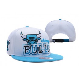 Chicago Bulls White Snapback Hat XDF 0512