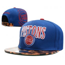 Detroit Pistons Blue Snapback Hat DF 0512