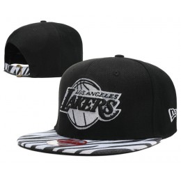 Los Angeles Lakers Black Snapback Hat DF