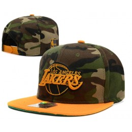 Los Angeles Lakers Camo Snapback Hat DF