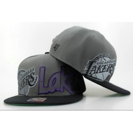 Los Angeles Lakers Grey Snapback Hat QH 0606