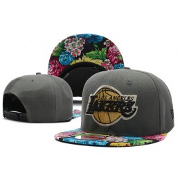Los Angeles Lakers Grey Snapback Hat DF 0613