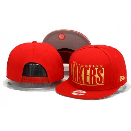 Los Angeles Lakers Red Snapback Hat YS 0613