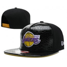 Los Angeles Lakers Black Snapback Hat SD 1