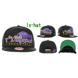 Los Angeles Lakers Black Snapback Hat GF