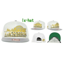 Los Angeles Lakers White Snapback Hat GF