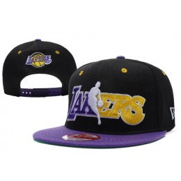 Los Angeles Lakers Black Snapback Hat XDF 0512
