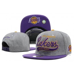 Los Angeles Lakers Grey Snapback Hat DF 0512