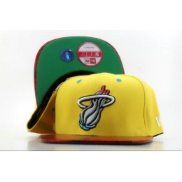 Miami Heat Yellow Snapback Hat QH