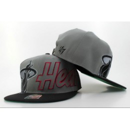 Miami Heat Grey Snapback Hat QH 0606