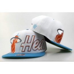 Miami Heat White Snapback Hat QH 0606
