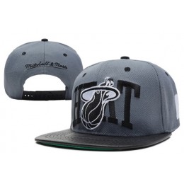 Miami Heat Grey Snapback Hat XDF 1