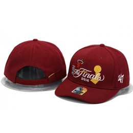 Miami Heat The Finals Red Snapback Hat YS 0701