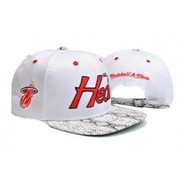 Miami Heat White Snapback Hat TY 1