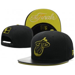 Miami Heat The Finals Black Snapback Hat SD 3 0617