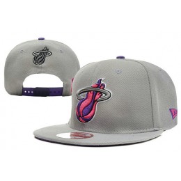 Miami Heat Grey Snapback Hat XDF 2