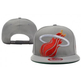 Miami Heat Grey Snapback Hat XDF 4