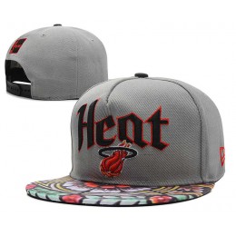 Miami Heat Grey Snapback Hat DF 0613