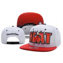 Miami Heat White Snapback Hat XDF 0721