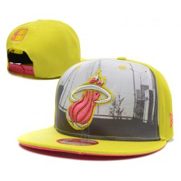 Miami Heat Yellow Snapback Hat SD 0512