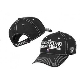 Brooklyn Nets Black Peaked Cap DF 0512
