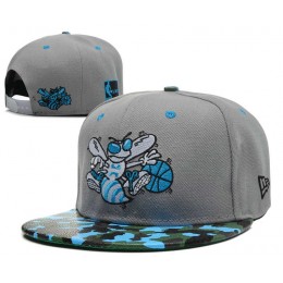 New Orleans Hornets Grey Snapback Hat SD 0613