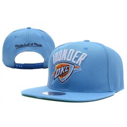 Oklahoma City Thunder Blue Snapback Hat XDF 1