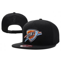 Oklahoma City Thunder Black Snapback Hat XDF 1