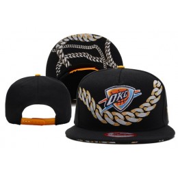 Oklahoma City Thunder Black Snapback Hat XDF 2