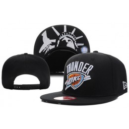 Oklahoma City Thunder Black Snapback Hat XDF 5