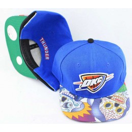 Oklahoma City Thunder Blue Snapback Hat JT 0613