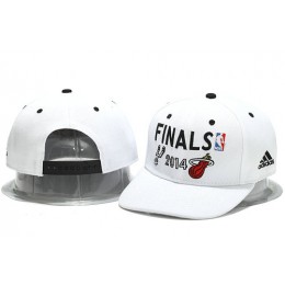 2014 Finals San Antonio Spurs and Miami Heat White Snapback Hat YS 0701
