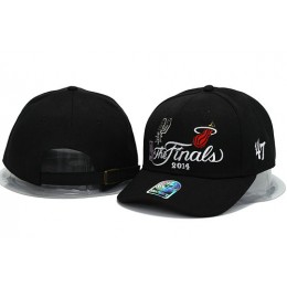 Miami Heat and San Antonio Spurs The Finals Black Snapback Hat YS 0701