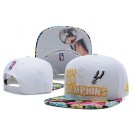 San Antonio Spurs 2014 NBA Finals Champions White Snapback Hat DF 0701