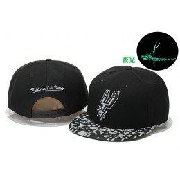 San Antonio Spurs Black Snapback Noctilucence Hat GS 0620