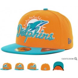 Miami Dolphins New Era Script Down 59FIFTY Hat 60d15