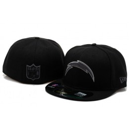 San Diego Chargers Black Fitted Hat 60D 0721