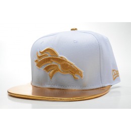 Denver Broncos White Snapback Hat SD