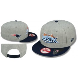 Super Bowl XXXIX New England Patriots Grey Snapbacks Hat LS