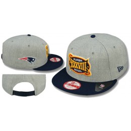 Super Bowl XXXVIII New England Patriots Grey Snapbacks Hat LS