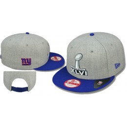 Super Bowl XLVI New York Giants Grey Snapbacks Hat LS