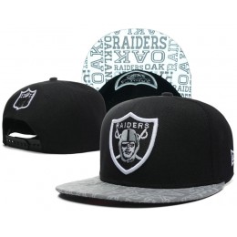 Oakland Raiders 2014 Draft Reflective Black Snapback Hat SD 0613