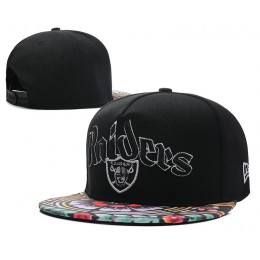 Oakland Raiders Black Snapback Hat DF 0613